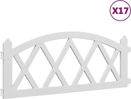 vidaXL - Gazonranden - 17 - st - 10 - m - polypropeen - wit