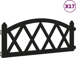 vidaXL - Gazonranden - 17 - st - 10 - m - polypropeen - zwart