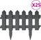 vidaXL - Gazonranden - 25 - st - 10 - m - PP - antracietkleurig