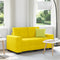 vidaXL - Geel - Fluweel - Fluweel - 120 - cm - breed - Voor - 2 - Zits - Eigentijdse - Bank