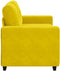 vidaXL - Geel - Fluweel - Fluweel - 120 - cm - breed - Voor - 2 - Zits - Eigentijdse - Bank
