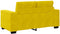 vidaXL - Geel - Fluweel - Fluweel - 120 - cm - breed - Voor - 2 - Zits - Eigentijdse - Bank
