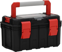 vidaXL - Gereedschapskist - 45x28x26,5 - cm - zwart - en - rood