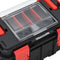 vidaXL - Gereedschapskist - 45x28x26,5 - cm - zwart - en - rood