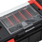 vidaXL - Gereedschapskist - 55x28x26,5 - cm - zwart - en - rood