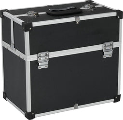 vidaXL - Gereedschapskoffer - 38x22,5x34 - cm - aluminium - zwart