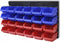 vidaXL - Gereedschapsordeners - wandgemonteerd - blauw - en - rood - 2 - st