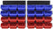 vidaXL - Gereedschapsordeners - wandgemonteerd - blauw - en - rood - 2 - st