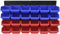 vidaXL - Gereedschapsordeners - wandgemonteerd - blauw - en - rood - 2 - st