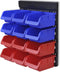 vidaXL - Gereedschapsordeners - wandgemonteerd - blauw - en - rood - 2 - st
