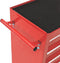 vidaXL - Gereedschapswagen - met - 15 - lades - staal - rood