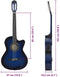 vidaXL - Gitaar - cutaway - met - equalizer - 6 - snaren - western - klassiek - blauw