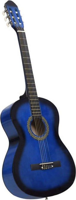 vidaXL - Gitaar - klassiek - beginner - 4/4 - 39" - lindenhout - blauw