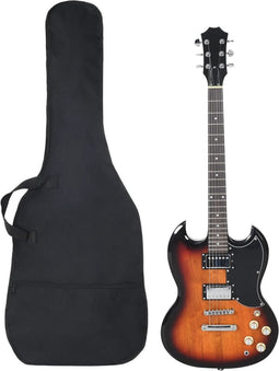 vidaXL - Gitaar - voor - beginners - elektrisch - met - tas - 4/4 - 39" - zwart