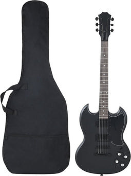vidaXL - Gitaar - voor - beginners - elektrisch - met - tas - 4/4 - 39" - zwart