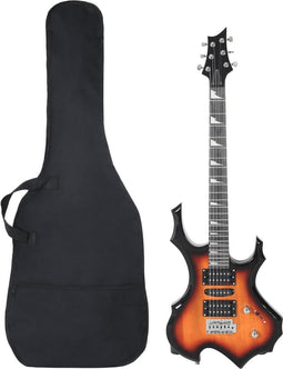 vidaXL - Gitaar - voor - beginners - elektrisch - met - tas - 4/4 - 39" - zwart