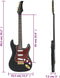 vidaXL - Gitaar - voor - beginners - elektrisch - met - tas - 4/4 - 39