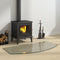vidaXL - Glasplaat - openhaard - 100x60 - cm