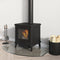 vidaXL - Glasplaat - openhaard - 80x50 - cm