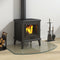 vidaXL - Glasplaat - openhaard - 80x60 - cm