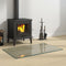 vidaXL - Glasplaat - openhaard - rechthoekig - 100x60 - cm