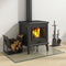 vidaXL - Glasplaat - openhaard - rechthoekig - 80x50 - cm