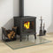 vidaXL - Glasplaat - openhaard - rechthoekig - 80x60 - cm