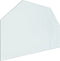 vidaXL - Glasplaat - openhaard - zeshoekig - 80x50 - cm