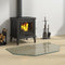 vidaXL - Glasplaat - openhaard - zeshoekig - 80x50 - cm