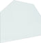 vidaXL - Glasplaat - openhaard - zeshoekig - 80x60 - cm