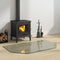 vidaXL - Glasplaat - openhaard - zeshoekig - 80x60 - cm
