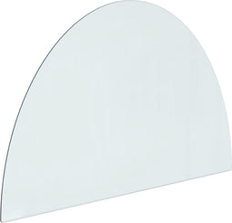 vidaXL - Glasplaat - voor - open - haard - half - rond - 800x500 - mm