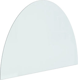 vidaXL - Glasplaat - voor - open - haard - half - rond - 800x600 - mm