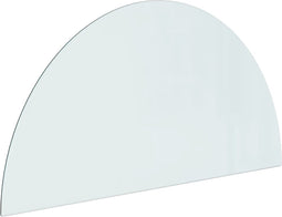 vidaXL - Glasplaat - voor - open - haard - halfrond - 1000x500 - mm