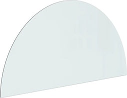 vidaXL - Glasplaat - voor - open - haard - halfrond - 1000x500 - mm
