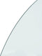 vidaXL - Glasplaat - voor - open - haard - halfrond - 1000x500 - mm