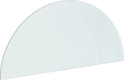 vidaXL - Glasplaat - voor - open - haard - halfrond - 1200x500 - mm