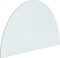 vidaXL - Glasplaat - voor - openhaard - half - rond - 800x500 - mm
