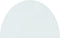 vidaXL - Glasplaat - voor - openhaard - half - rond - 800x500 - mm