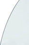 vidaXL - Glasplaat - voor - openhaard - half - rond - 800x500 - mm