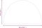 vidaXL - Glasplaat - voor - openhaard - half - rond - 800x500 - mm