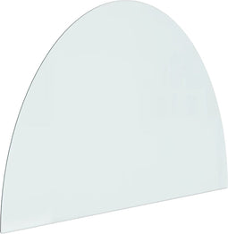 vidaXL - Glasplaat - voor - openhaard - half - rond - 800x600 - mm