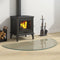 vidaXL - Glasplaat - voor - openhaard - half - rond - 800x600 - mm