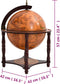 vidaXL - Globebar - massief - eucalyptushout - bruin