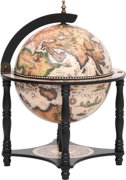 vidaXL - Globebar - massief - eucalyptushout - zwart