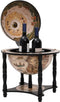 vidaXL - Globebar - massief - eucalyptushout - zwart