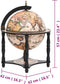 vidaXL - Globebar - massief - eucalyptushout - zwart