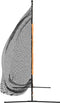 vidaXL - Golftrainingsnet - 215x107x216 - cm - polyester - zwart - en - oranje
