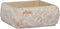 vidaXL - Gootsteen - 30x30x13 - cm - marmer - crèmekleurig