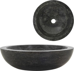 vidaXL - Gootsteen - 40x12 - cm - marmer - zwart